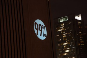bat signal at brooklyn bridge
